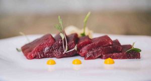 sashimi de atún rojo