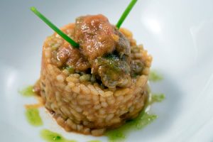 galete de atún rojo con arroz