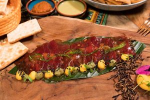 Tiradito de atún rojo en restaurante Chile Habanero
